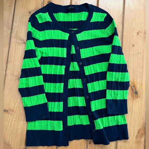 Talbots Sweaters - Talbots Striped Cardigan Sz M
